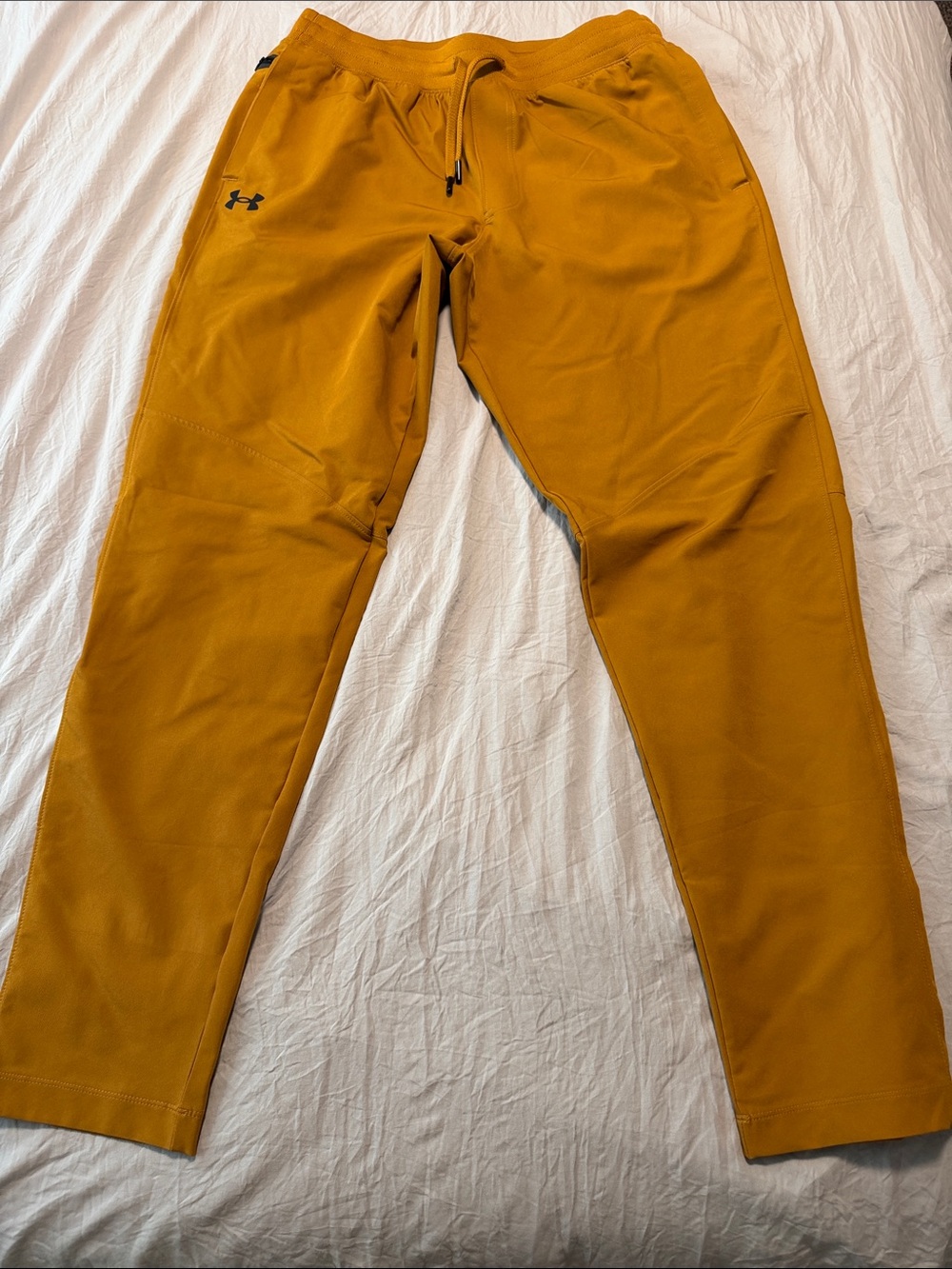 Under Armour Men's Mustard Yellow Performance Joggers